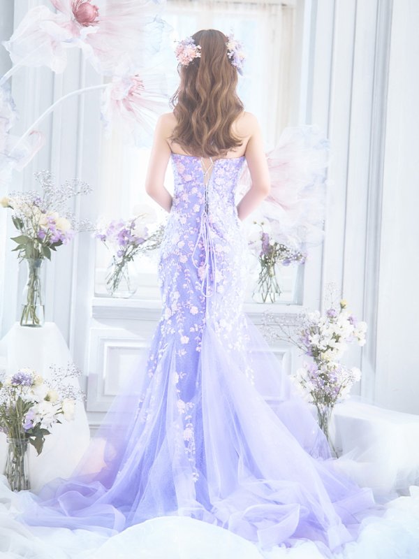 画像20: 【なつき/関西コレクション着用】【Lip line/リップライン】マーメイド/ スパンコール刺繍/ キャミソール/ チュール/ ロングドレス/ キャバドレス long[HC03] (20)