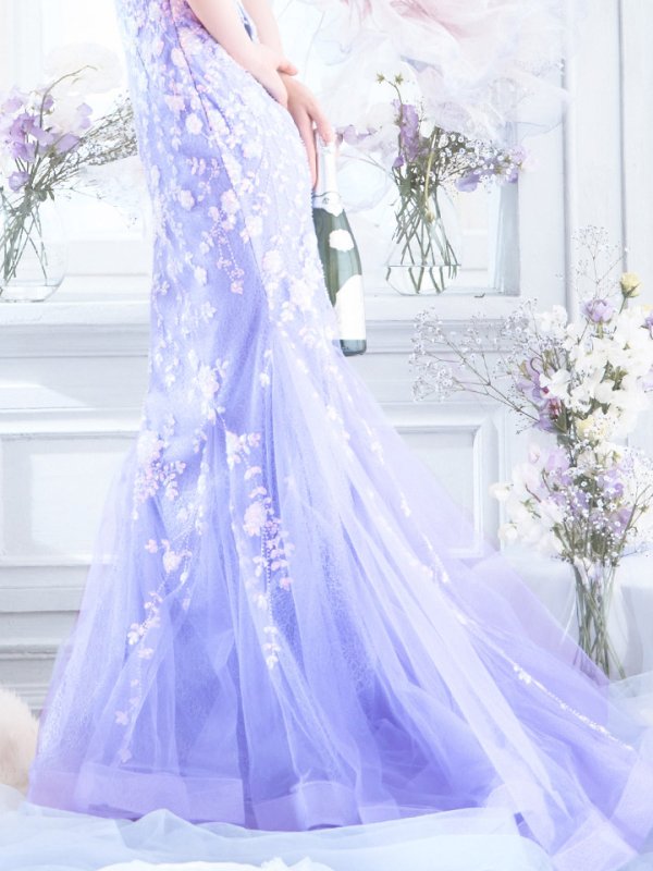 画像22: 【なつき/関西コレクション着用】【Lip line/リップライン】マーメイド/ スパンコール刺繍/ キャミソール/ チュール/ ロングドレス/ キャバドレス long[HC03] (22)