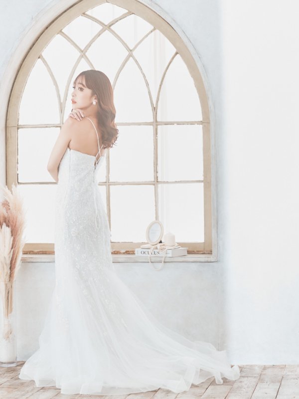 画像25: 【なつき/関西コレクション着用】【Lip line/リップライン】マーメイド/ スパンコール刺繍/ キャミソール/ チュール/ ロングドレス/ キャバドレス long[HC03] (25)