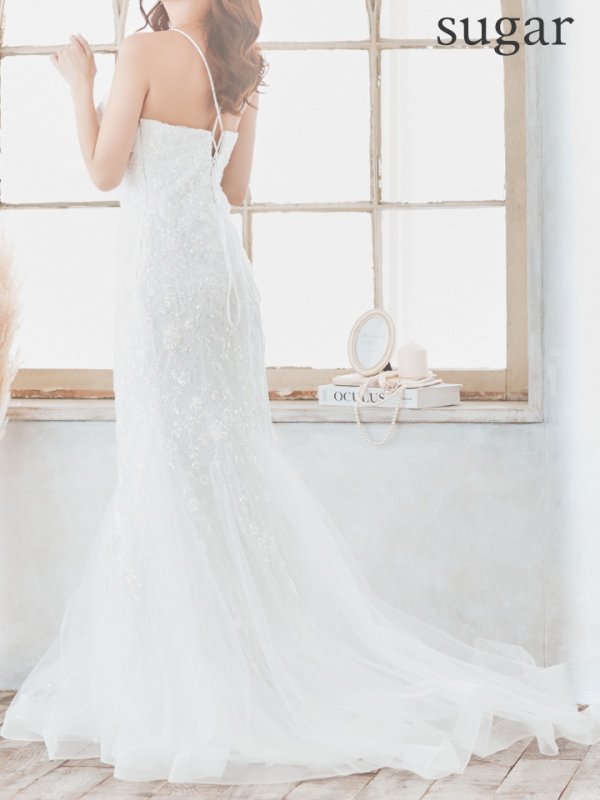 画像30: 【なつき/関西コレクション着用】【Lip line/リップライン】マーメイド/ スパンコール刺繍/ キャミソール/ チュール/ ロングドレス/ キャバドレス long[HC03] (30)