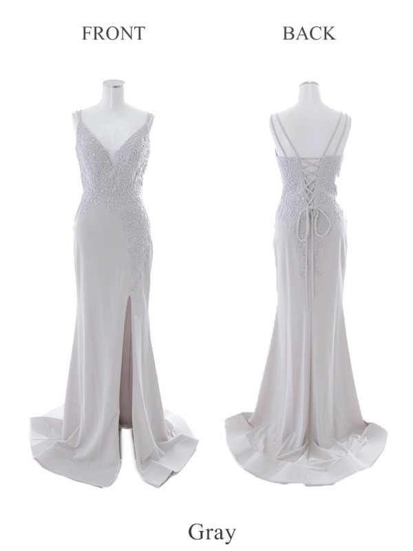 画像20: 【Lip line/リップライン】マーメイド/ スピンドル/ 立体フラワー刺繍/ キャミ/ ストレッチ/ スリット/ ロングドレス/ キャバドレス long[HC03] (20)