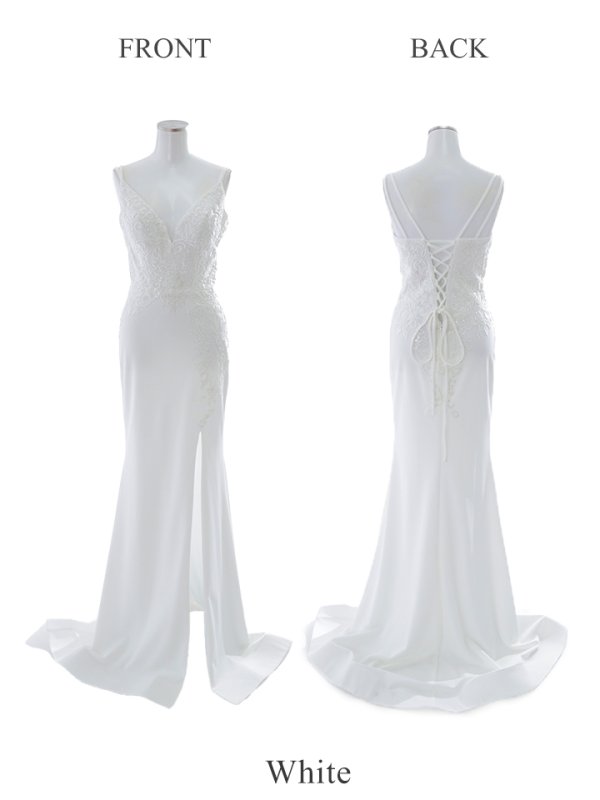 画像18: 【Lip line/リップライン】マーメイド/ スピンドル/ 立体フラワー刺繍/ キャミ/ ストレッチ/ スリット/ ロングドレス/ キャバドレス long[HC03] (18)