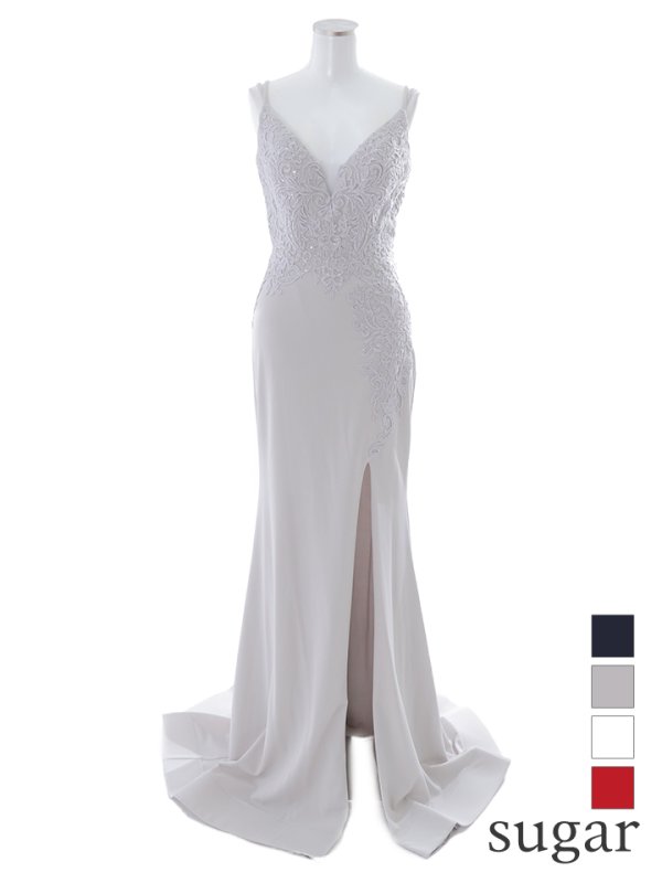 画像19: 【Lip line/リップライン】マーメイド/ スピンドル/ 立体フラワー刺繍/ キャミ/ ストレッチ/ スリット/ ロングドレス/ キャバドレス long[HC03] (19)