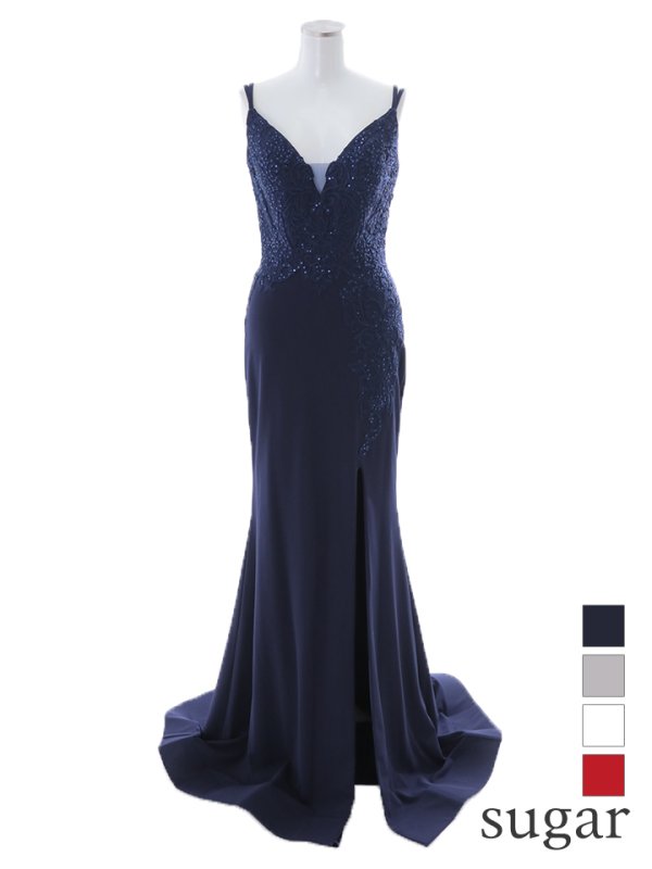 画像21: 【Lip line/リップライン】マーメイド/ スピンドル/ 立体フラワー刺繍/ キャミ/ ストレッチ/ スリット/ ロングドレス/ キャバドレス long[HC03] (21)