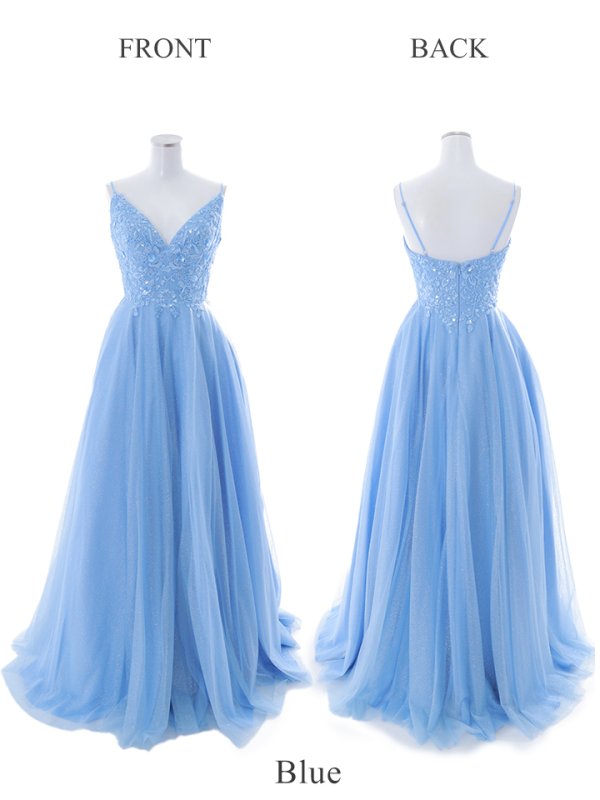 画像35: 【関西コレクション着用】【Lip line/リップライン】立体フラワー刺繍レース/ ラメ/ キャミソール/ Aライン/ プリンセス/ フレア/ ロングドレス/ キャバドレス long[HC03] (35)