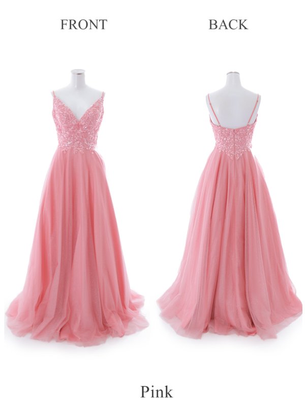 画像39: 【関西コレクション着用】【Lip line/リップライン】立体フラワー刺繍レース/ ラメ/ キャミソール/ Aライン/ プリンセス/ フレア/ ロングドレス/ キャバドレス long[HC03] (39)