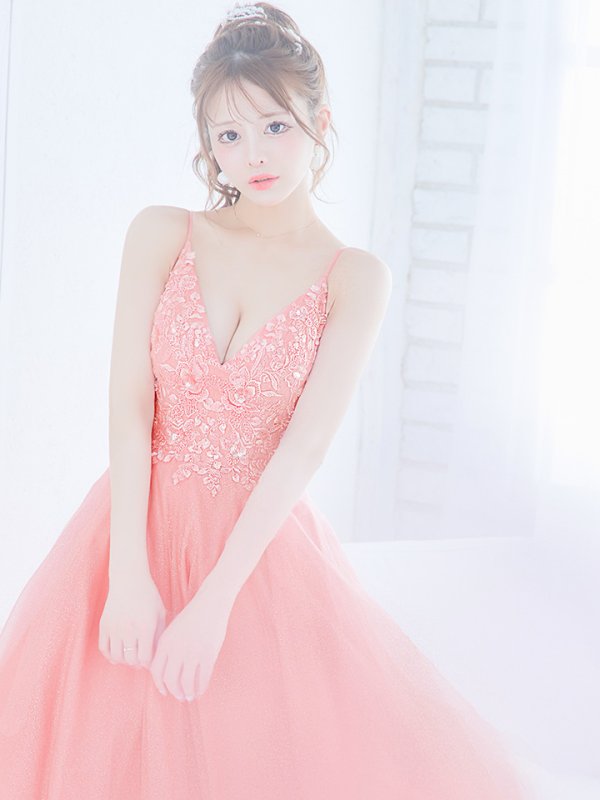 画像23: 【関西コレクション着用】【Lip line/リップライン】立体フラワー刺繍レース/ ラメ/ キャミソール/ Aライン/ プリンセス/ フレア/ ロングドレス/ キャバドレス long[HC03] (23)