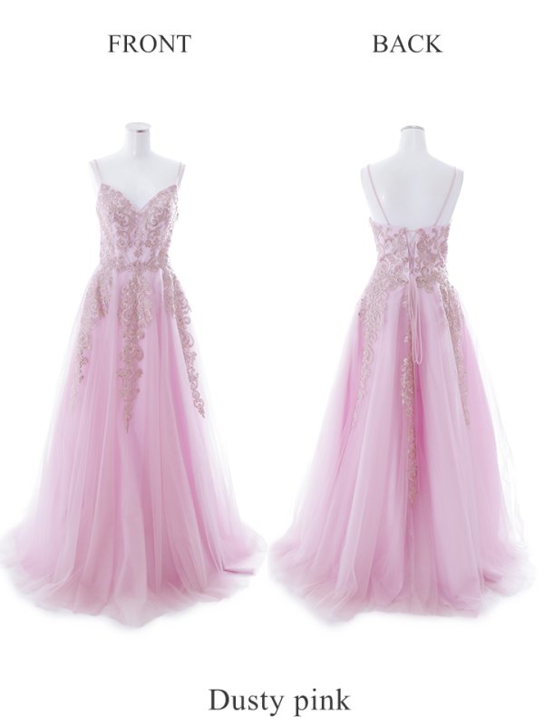 画像42: 【NENE/関西コレクション着用】【NENE/Lip line/リップライン】デザイン刺繍レース/ スピンドル/ キャミソール/ Aライン/ プリンセス/ フレア/ ロングドレス/ キャバドレス long[HC03] (42)