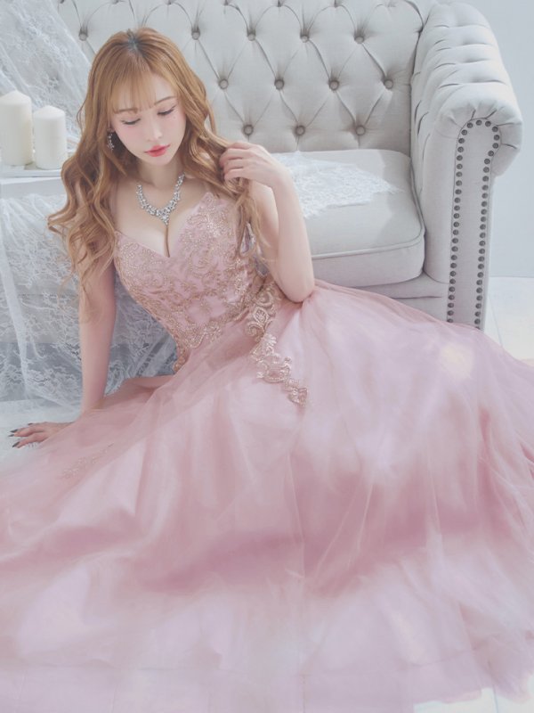 画像31: 【NENE/関西コレクション着用】【NENE/Lip line/リップライン】デザイン刺繍レース/ スピンドル/ キャミソール/ Aライン/ プリンセス/ フレア/ ロングドレス/ キャバドレス long[HC03] (31)