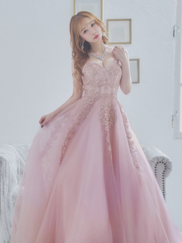 画像32: 【NENE/関西コレクション着用】【NENE/Lip line/リップライン】デザイン刺繍レース/ スピンドル/ キャミソール/ Aライン/ プリンセス/ フレア/ ロングドレス/ キャバドレス long[HC03] (32)