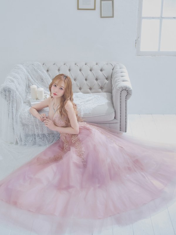 画像33: 【NENE/関西コレクション着用】【NENE/Lip line/リップライン】デザイン刺繍レース/ スピンドル/ キャミソール/ Aライン/ プリンセス/ フレア/ ロングドレス/ キャバドレス long[HC03] (33)