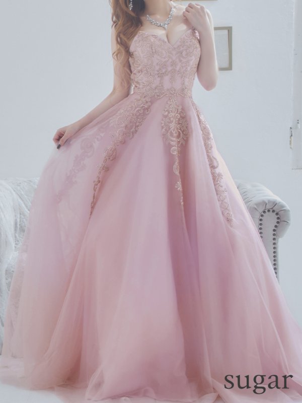 画像36: 【NENE/関西コレクション着用】【NENE/Lip line/リップライン】デザイン刺繍レース/ スピンドル/ キャミソール/ Aライン/ プリンセス/ フレア/ ロングドレス/ キャバドレス long[HC03] (36)