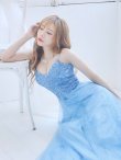 画像4: 【Lip line/リップライン】ラメ/ チュール/ キャミソール/ Aライン/ デザイン刺繍/ フレア/ ロングドレス/ キャバドレス long[HC03] (4)