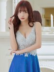 画像20: 【Lip line/リップライン】ラメ/ 刺繍/ シアー/ ノースリーブ/ Aライン/ ロングドレス/ キャバドレス long[HC03] (20)