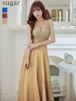 画像12: 【Lip line/リップライン】ラメ/ 刺繍/ シアー/ ノースリーブ/ Aライン/ ロングドレス/ キャバドレス long[HC03] (12)