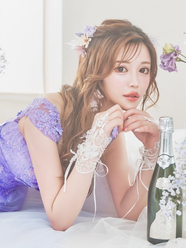 画像19: 【関西コレクション着用】【Lip line/リップライン】フラワー刺繍/ ノースリーブ/ Aライン/ フレア/ プリンセス/ ロングドレス/ キャバドレス long[HC03] (19)