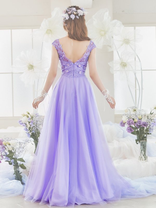 画像28: 【関西コレクション着用】【Lip line/リップライン】フラワー刺繍/ ノースリーブ/ Aライン/ フレア/ プリンセス/ ロングドレス/ キャバドレス long[HC03] (28)