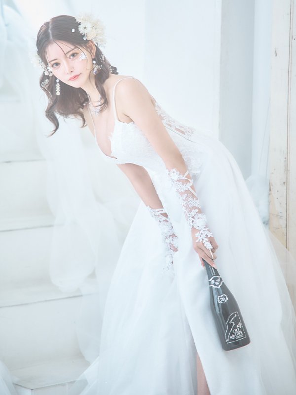 画像17: 【華/関西コレクション着用】【Lip line/リップライン】スパンコール刺繍/ キャミソール/ ラメ/ チュール/ フレア/ Aライン/ ロングドレス/ キャバドレス long[HC03] (17)