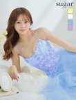 【Lip line/リップライン】スパンコール刺繍/ キャミソール/ チュール/ フレア/ Aライン/ ロングドレス/ キャバドレス long[HC03]　ブルー