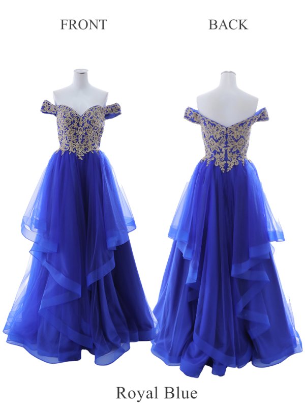 画像24: 【Lip line/リップライン】刺繍/ オフショル/ チュール/ フレア/ プリンセス/ ロングドレス/ キャバドレス long[HC03] (24)