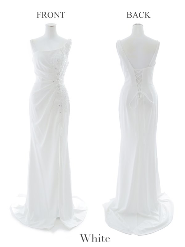 画像19: 【Lip line/リップライン】フラワー刺繍/ ストレッチ/ ワンショルダー/ ワンカラー/ スピンドル/ ロングドレス/ キャバドレス long[HC03] (19)