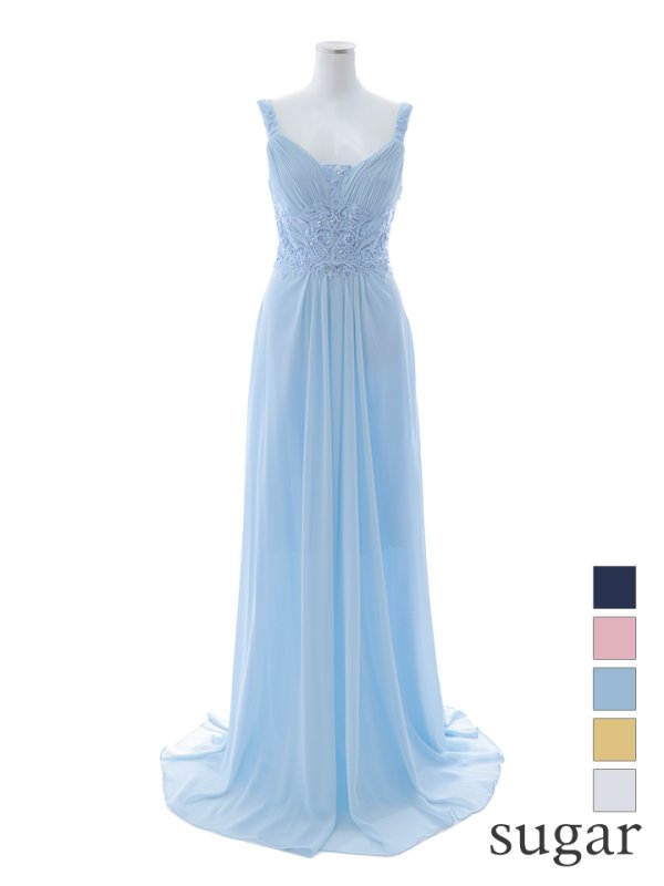 画像17: 【Lip line/リップライン】ビジュー刺繍/ ストレッチ/ ノースリーブ/ ワンカラー/ スピンドル/ ロングドレス/ キャバドレス long[HC03] (17)