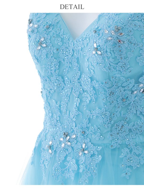 画像22: 【Lip line/リップライン】刺繍レース/ スピンドル/ キャミソール/ チュール/ Aライン/ プリンセス/ フレア/ ロングドレス/ キャバドレス long[HC03] (22)