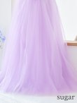 画像15: 【Lip line/リップライン】刺繍レース/ ビジュー/ Vネック/ ノースリーブ/ チュール/ Aライン/ プリンセス/ フレア/ ロングドレス/ キャバドレス long[HC03] (15)