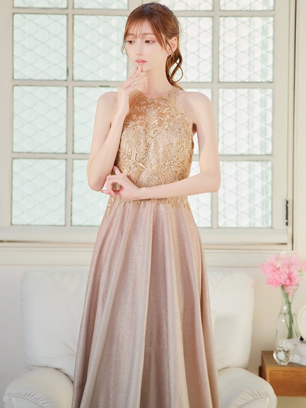 シャンパンピンク モデル：あすか　身長：170cm　着用サイズ：Sサイズ