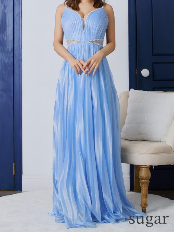 ブルー モデル:如月れい 身長:156cm 着用サイズ:Sサイズ