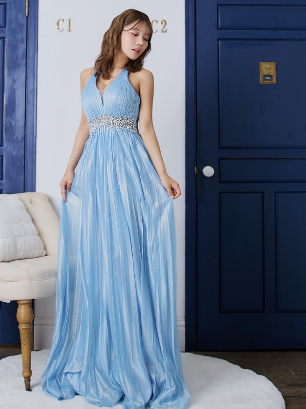 ブルー モデル:如月れい 身長:156cm 着用サイズ:Sサイズ