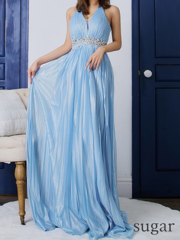 ブルー モデル:如月れい 身長:156cm 着用サイズ:Sサイズ