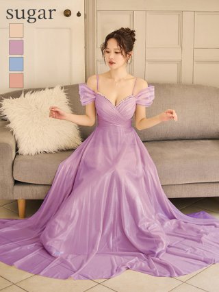 即発送⭐️ JEWELSオフショルシアードレススリットロングドレスsugar ドレスデザイン：シアードレス - sugar