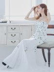 画像6: 【Lip line/リップライン】フラワー刺繍/ ベア/ チュール/ レース/ Aライン/ スピンドル/ ロングドレス/ キャバドレス long[HC03] (6)