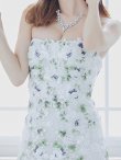 画像7: 【Lip line/リップライン】フラワー刺繍/ ベア/ チュール/ レース/ Aライン/ スピンドル/ ロングドレス/ キャバドレス long[HC03] (7)