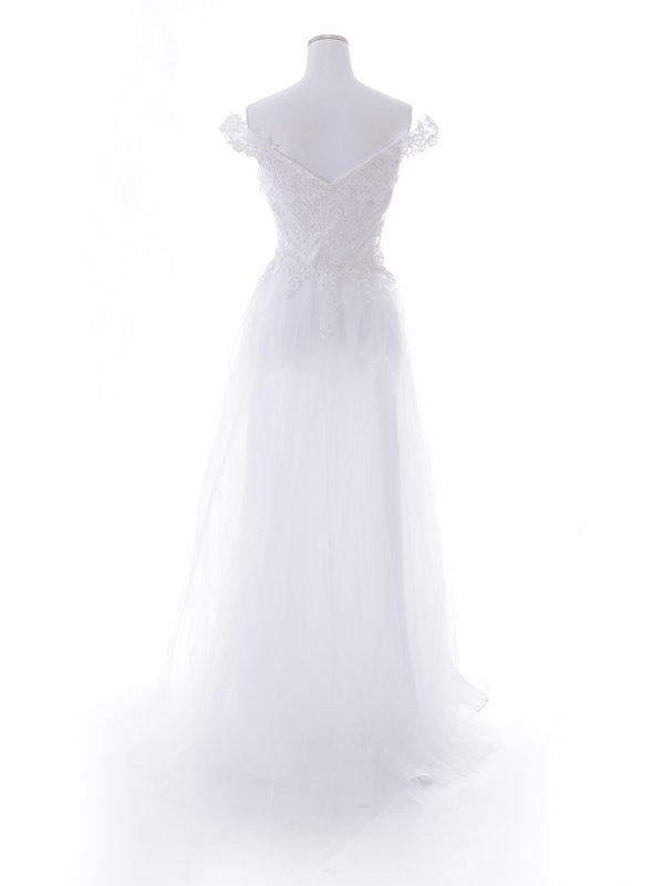 画像17: 【Lip line/リップライン】オフショル/ ハートカット/ ラメ/ 刺繍レース/ チュール/ プリンセス/ フレア/ Aライン/ ロングドレス/ キャバドレス long[HC03] (17)