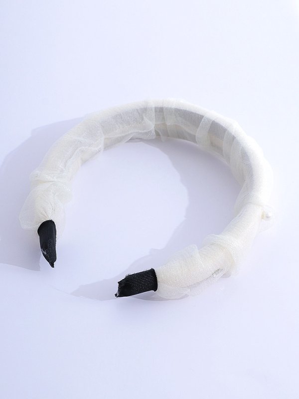 画像3: 【アクセサリー：カチューシャ】チュールカチューシャ/ビジュー/パール【Fサイズ/2カラー】[OF02] 【A】 (3)