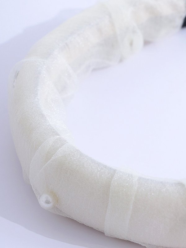 画像4: 【アクセサリー：カチューシャ】チュールカチューシャ/ビジュー/パール【Fサイズ/2カラー】[OF02] 【A】 (4)