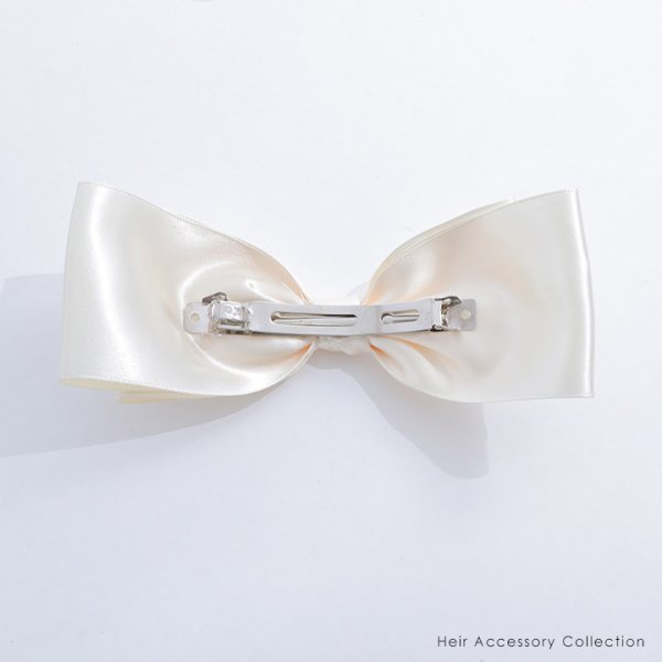 画像3: 【バレッタ】ホワイトビッグリボンバレッタ【カラー】[OF08] (3)