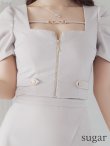 画像13: 【ANDY/アンディ】スクエアネック/ パフスリーブ/ 袖あり/ フロントジップ/ プリーツ/ フレア/ セットアップ/ ミニドレス/ キャバドレス[OF05] (13)