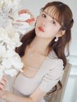 画像7: 【ANDY/アンディ】スクエアネック/ パフスリーブ/ 袖あり/ フロントジップ/ プリーツ/ フレア/ セットアップ/ ミニドレス/ キャバドレス[OF05] (7)