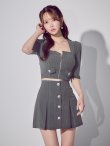 グレー　モデル：ゆめ　身長：160cm　着用サイズ：Sサイズ