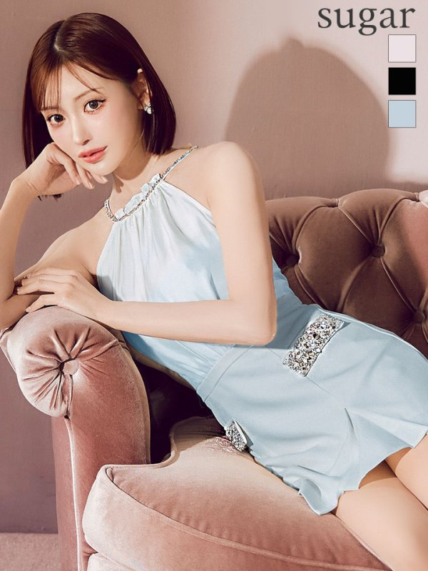 ブルー モデル：明日花キララ　身長：162cm 着用サイズ：Sサイズ