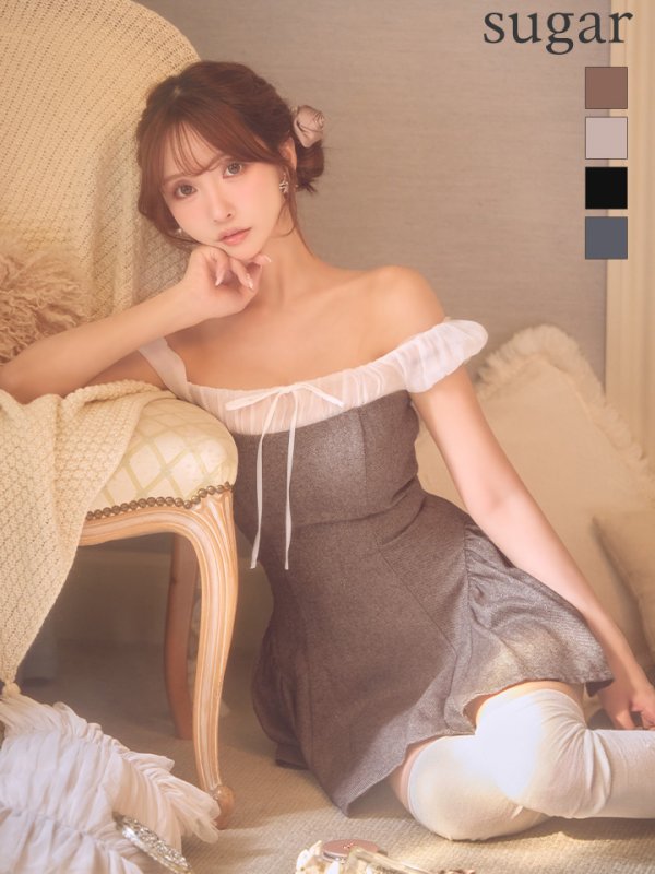 ブラウン　モデル：三上悠亜　身長：159cm　着用サイズ：Sサイズ