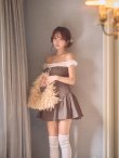 ブラウン　モデル：三上悠亜　身長：159cm　着用サイズ：Sサイズ