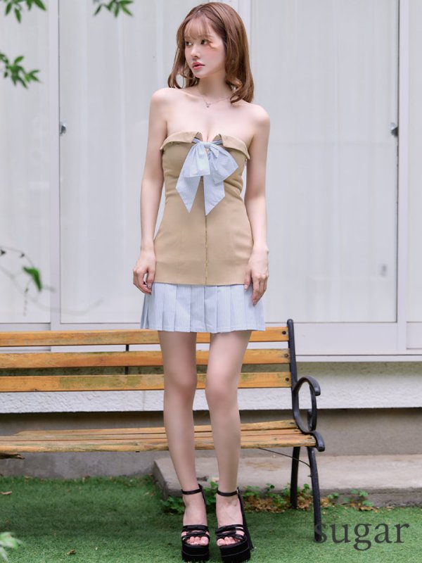 ベージュ　モデル：ゆめ　身長：160cm　着用サイズ：Sサイズ