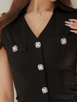 ブラック モデル:かるあ 身長:156cm 着用サイズ:Sサイズ