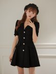 ブラック モデル:かるあ 身長:156cm 着用サイズ:Sサイズ