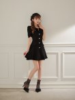 ブラック モデル:かるあ 身長:156cm 着用サイズ:Sサイズ