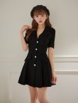 ブラック モデル:かるあ 身長:156cm 着用サイズ:Sサイズ